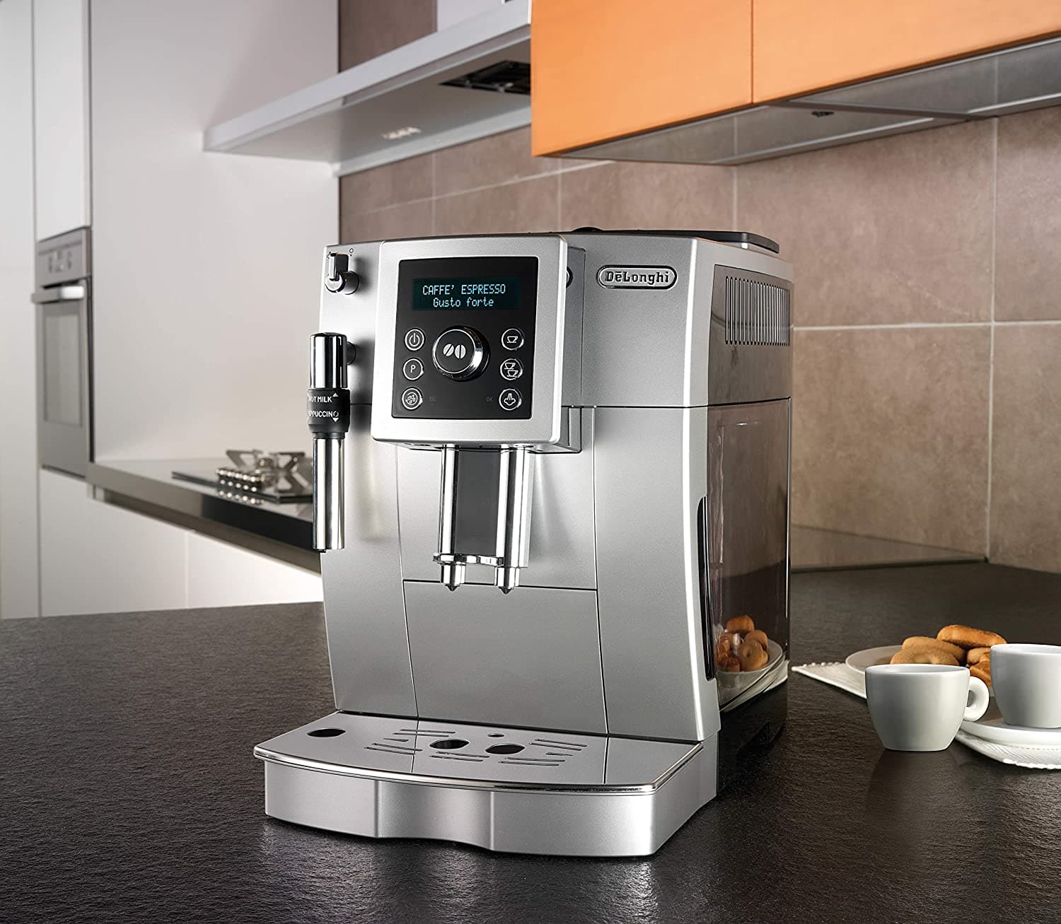 De'Longhi Fully Automatic Coffee Machine, Silver - ECAM23.420.SB