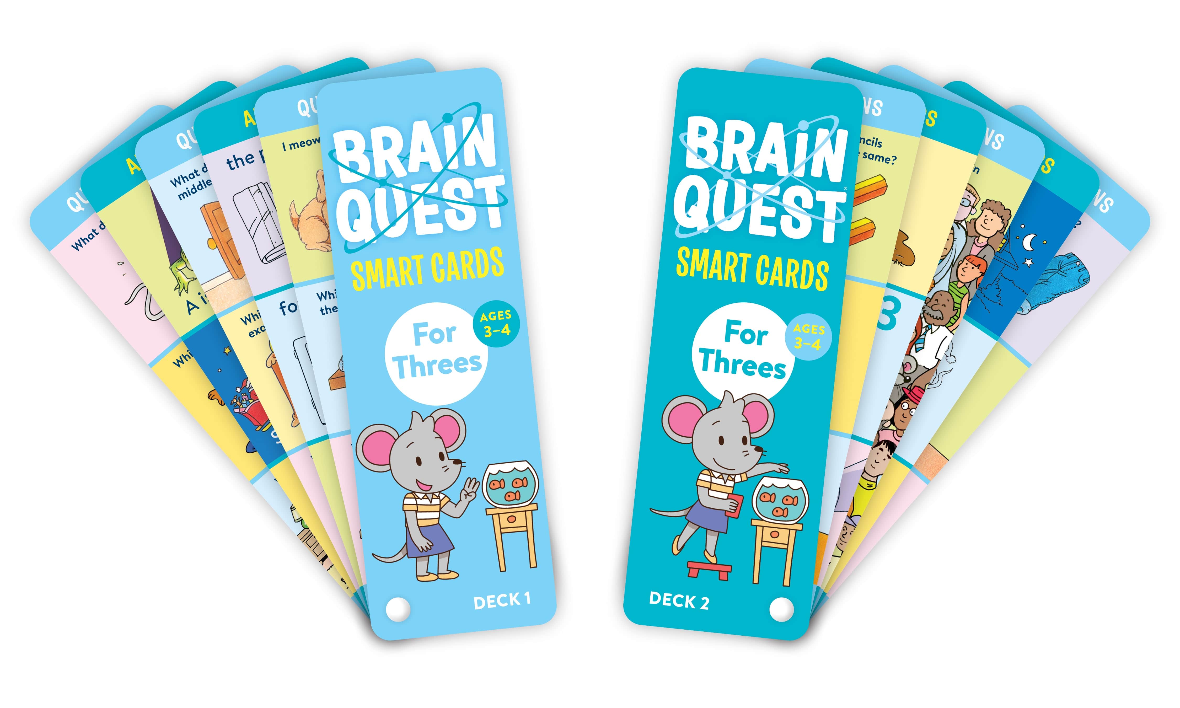 Brain Quest للبطاقات الذكية الثلاثيات الطبعة 5 المنقحة