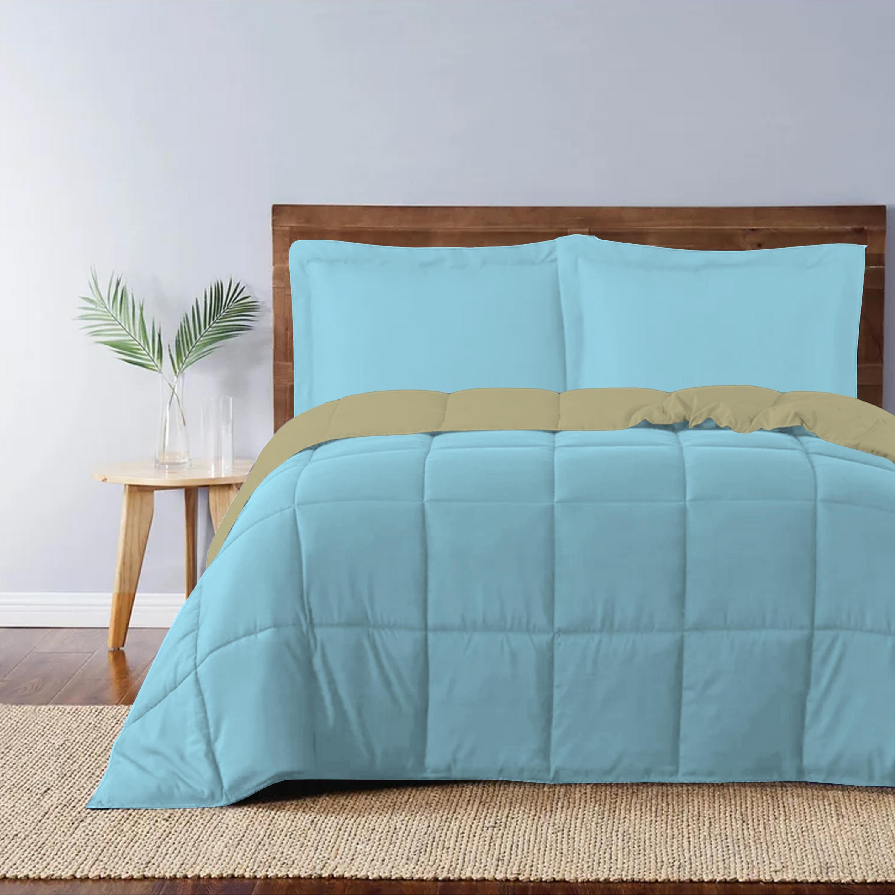 Cotton Home Adult 3-piece Set Reversible Comforter Teal