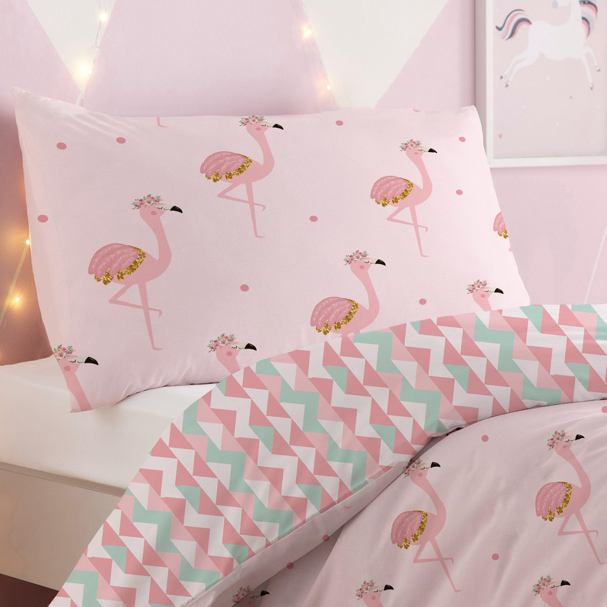 Cotton Home 100% Cotton 2-piece Printed Comforter Set Flamingo