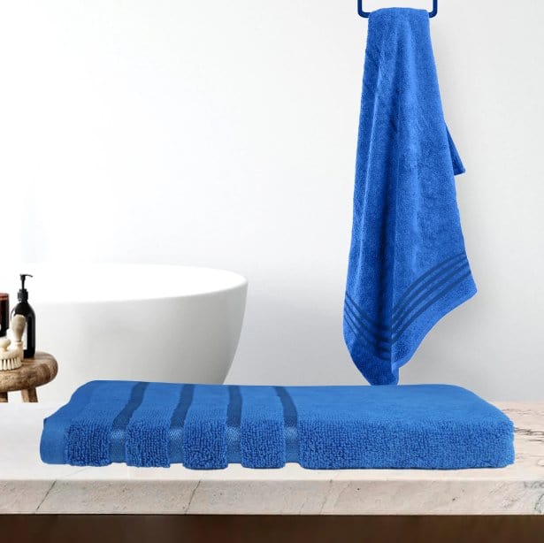 Cotton Home 100% Cotton Aqua Breeze Bath Towel Blue