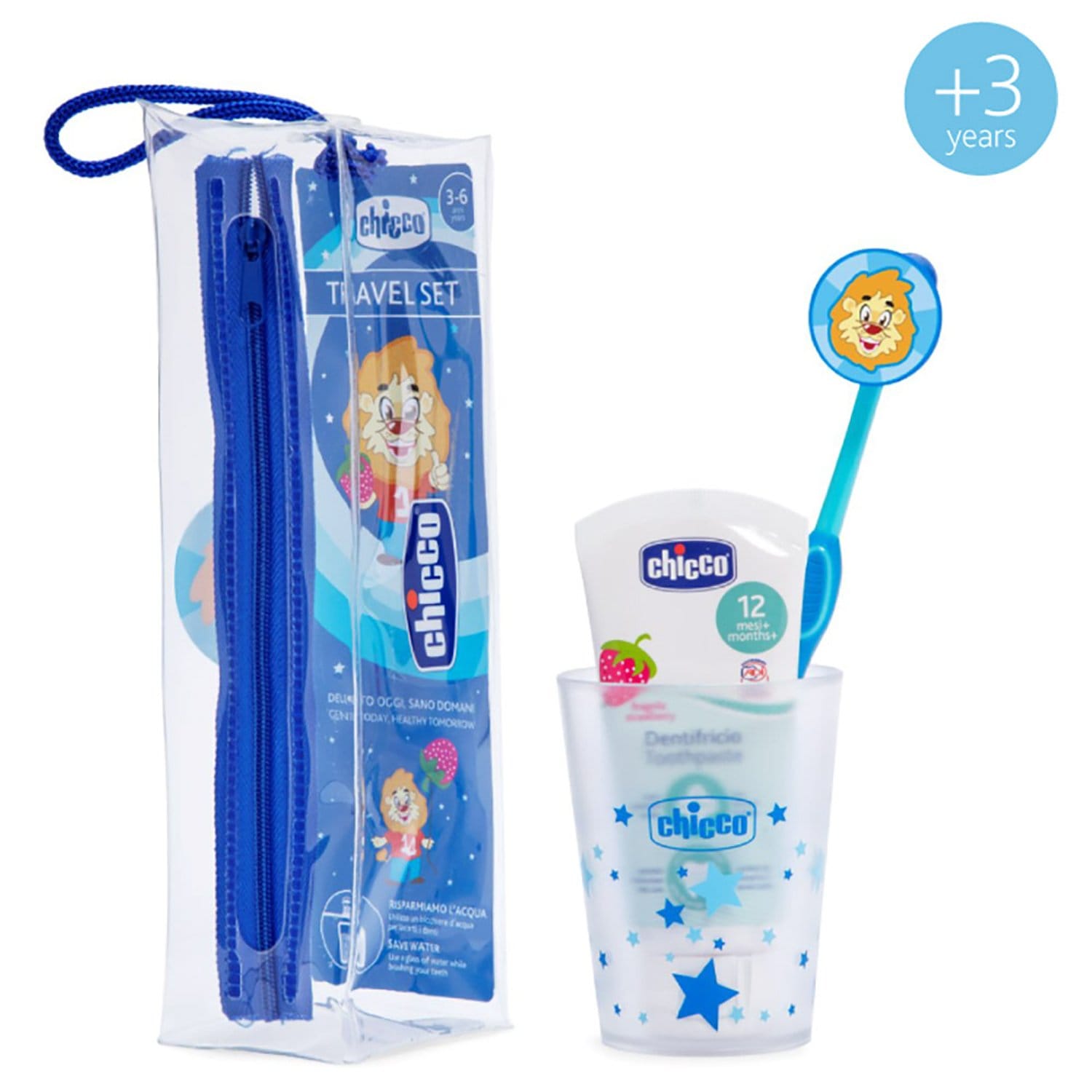 CHICCO ORAL SET 36M+ TRAVEL KIT BLUE