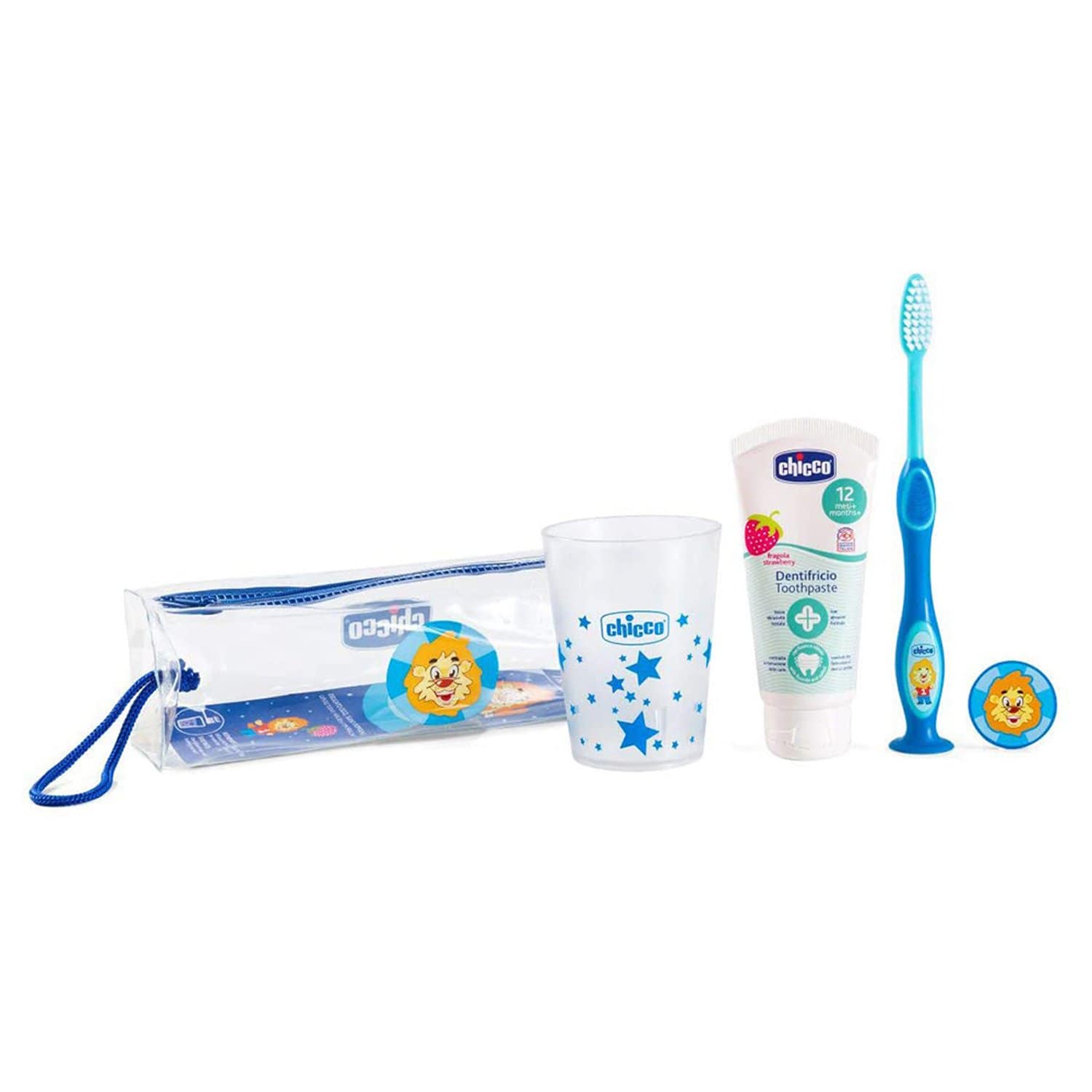 CHICCO ORAL SET 36M+ TRAVEL KIT BLUE