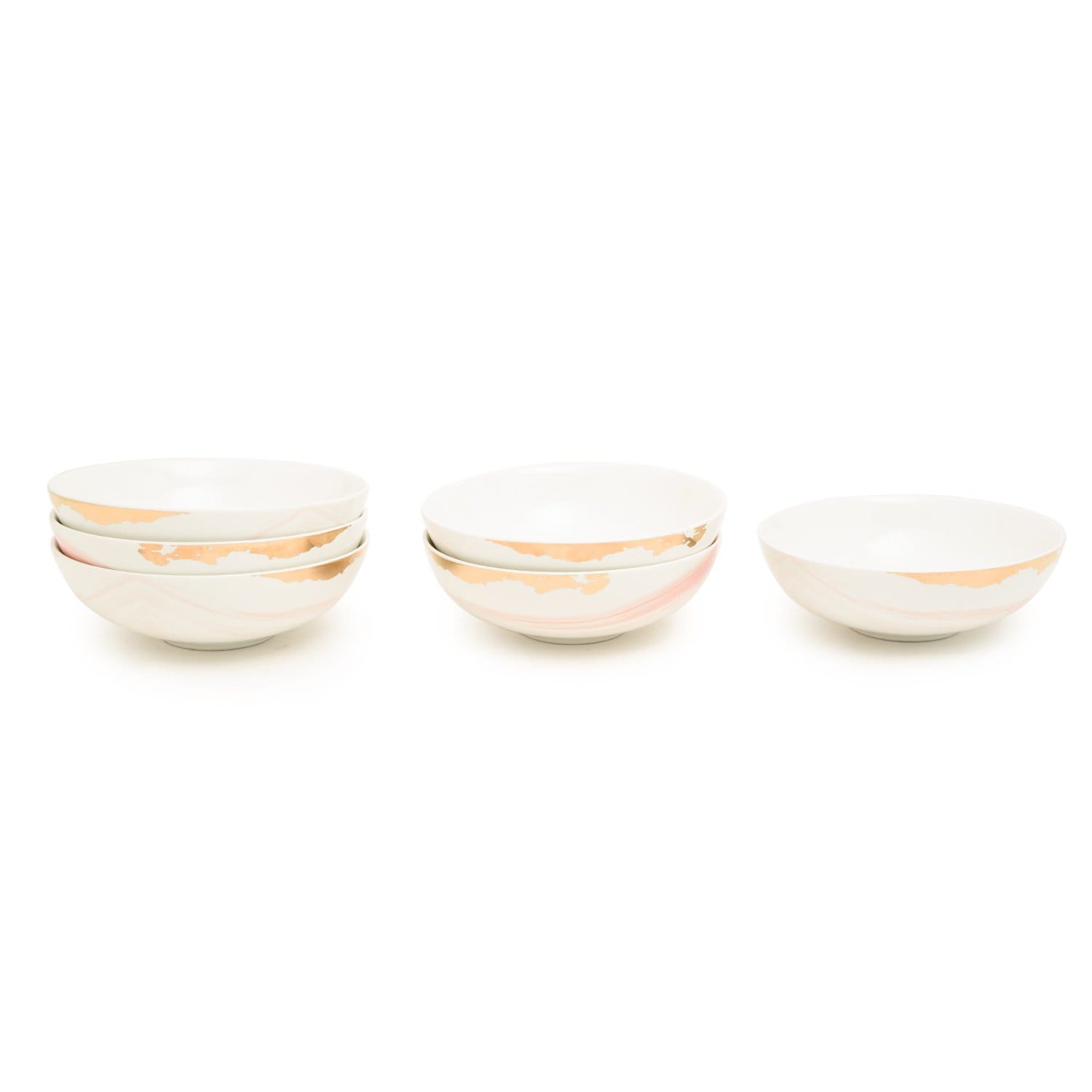 Dankotuwa Marcela Pink Gold 6Pc Cereal Bowl