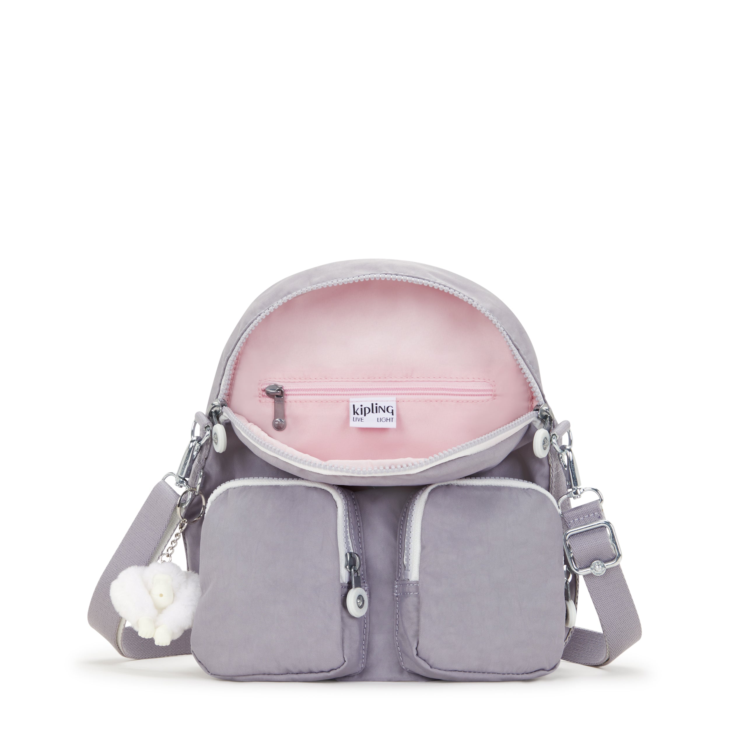 Kipling Firefly Up Tender Grey Small Backpack C212887-1FB