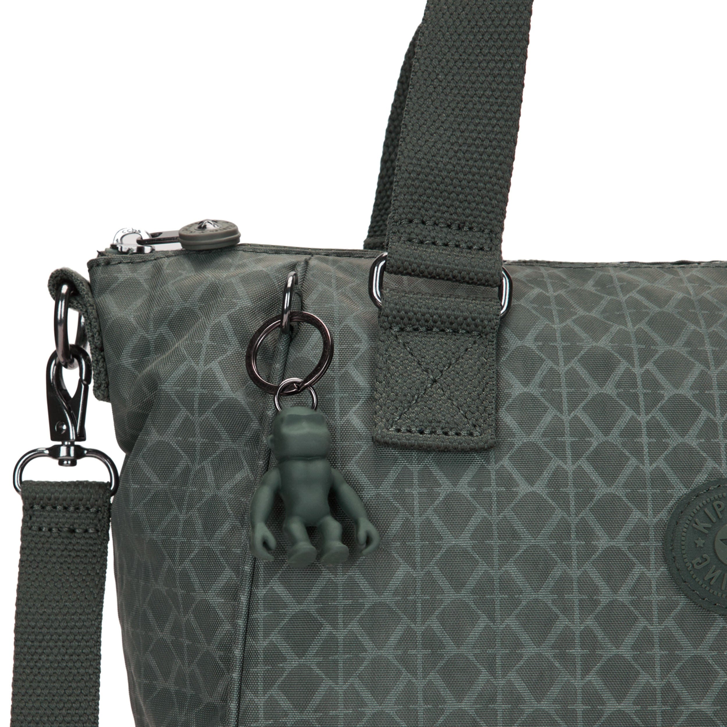 Kipling Amiel Sign Green Embosse Medium Hand Bag C216616-F6C