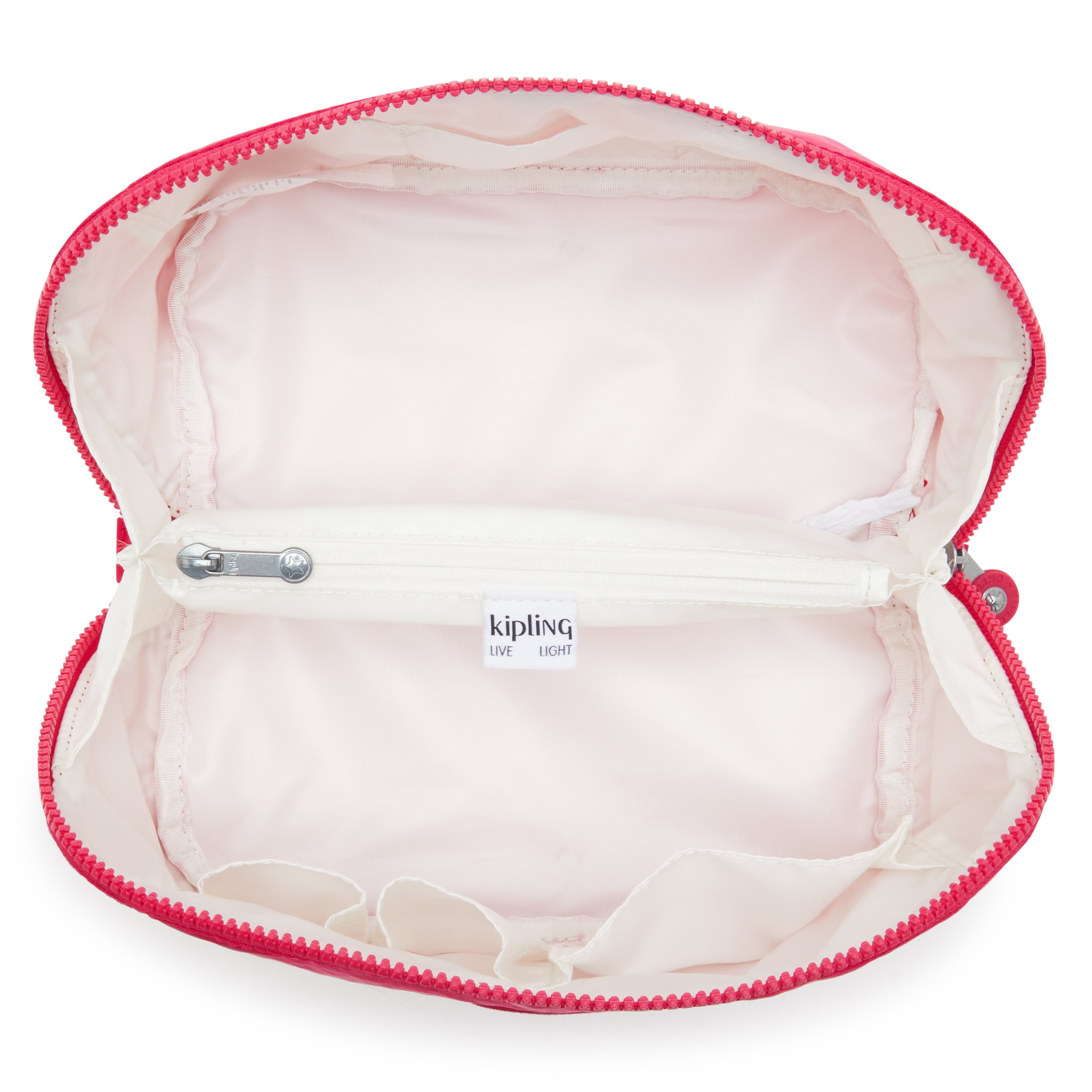 Kipling Mirko M Confetti Pink Large Toiletry Bag with Pockets C2I3401-T73