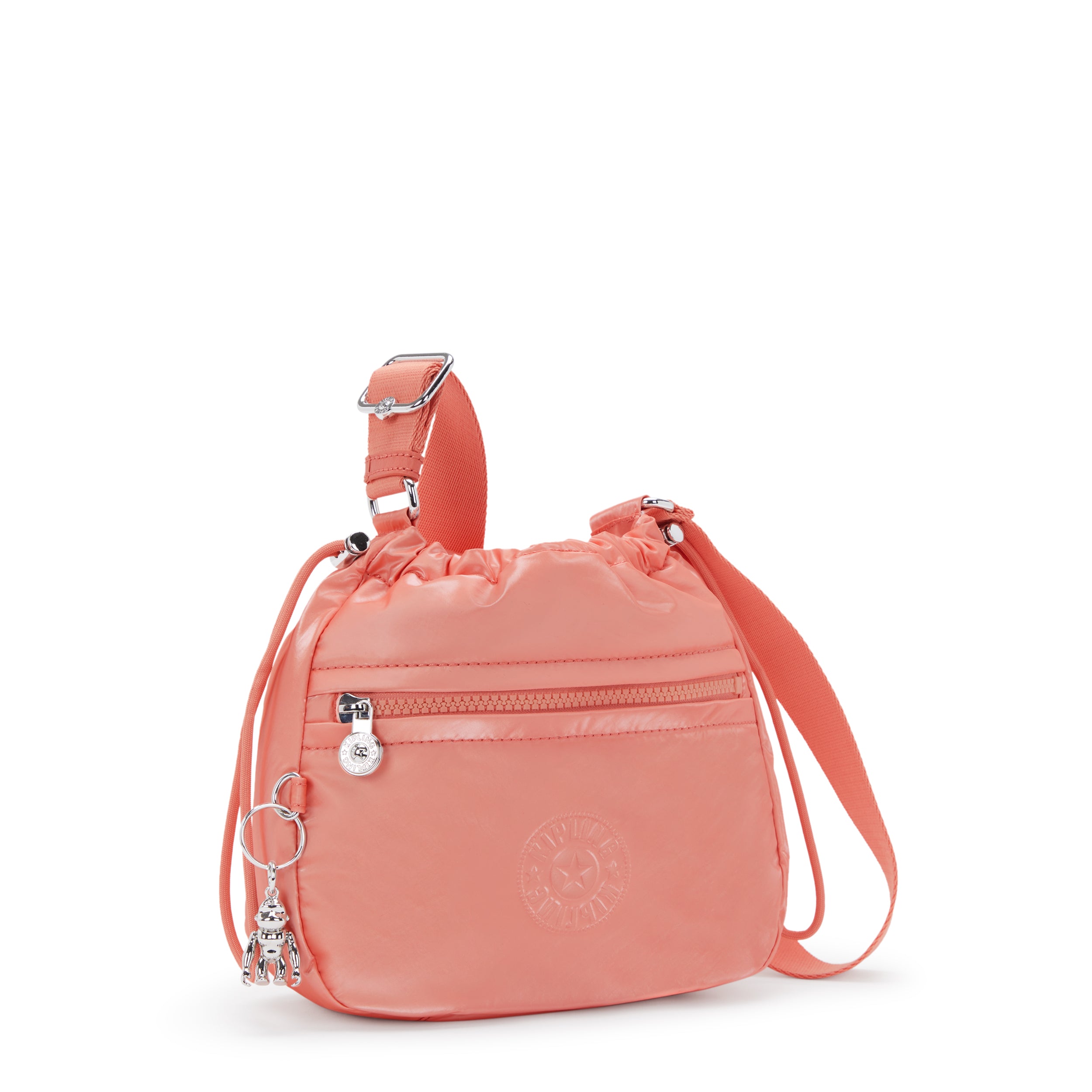 Kipling Jamir Peach Glam Small Drawstring Crossbody Bag C2I5578-S7W