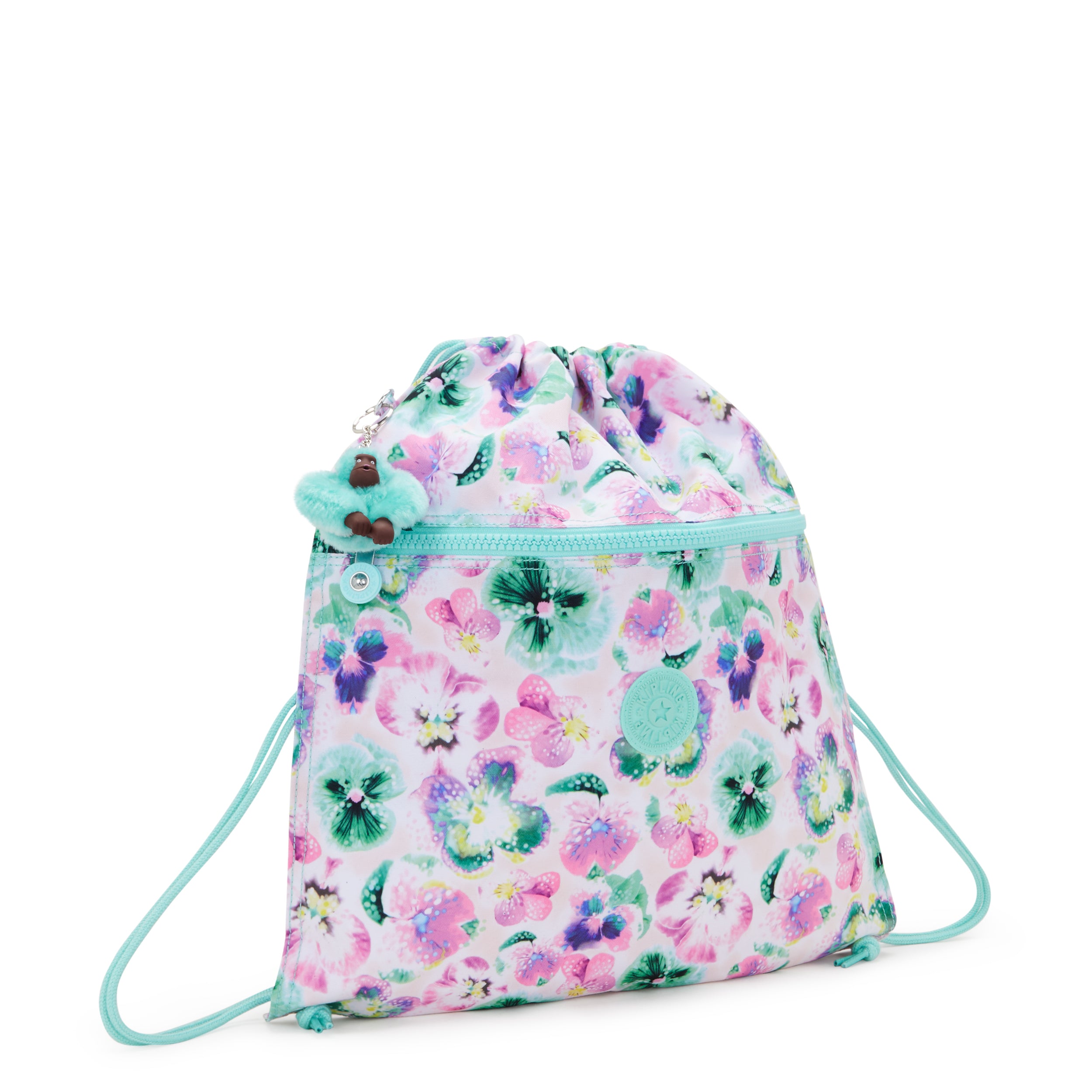 Kipling Supertaboo Aqua Blossom Medium Backpack C2I5637-7EC