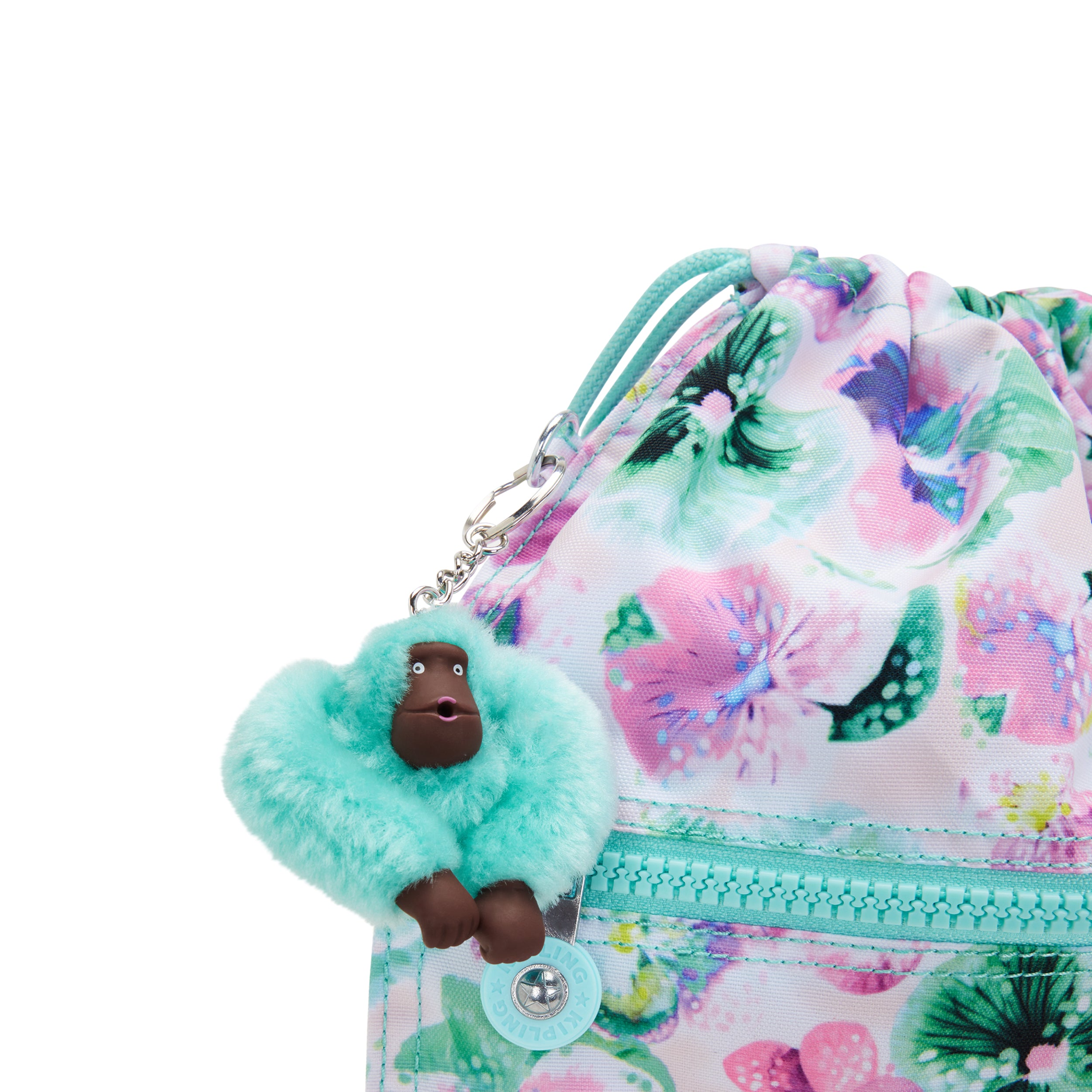 Kipling Supertaboo Aqua Blossom Medium Backpack C2I5637-7EC