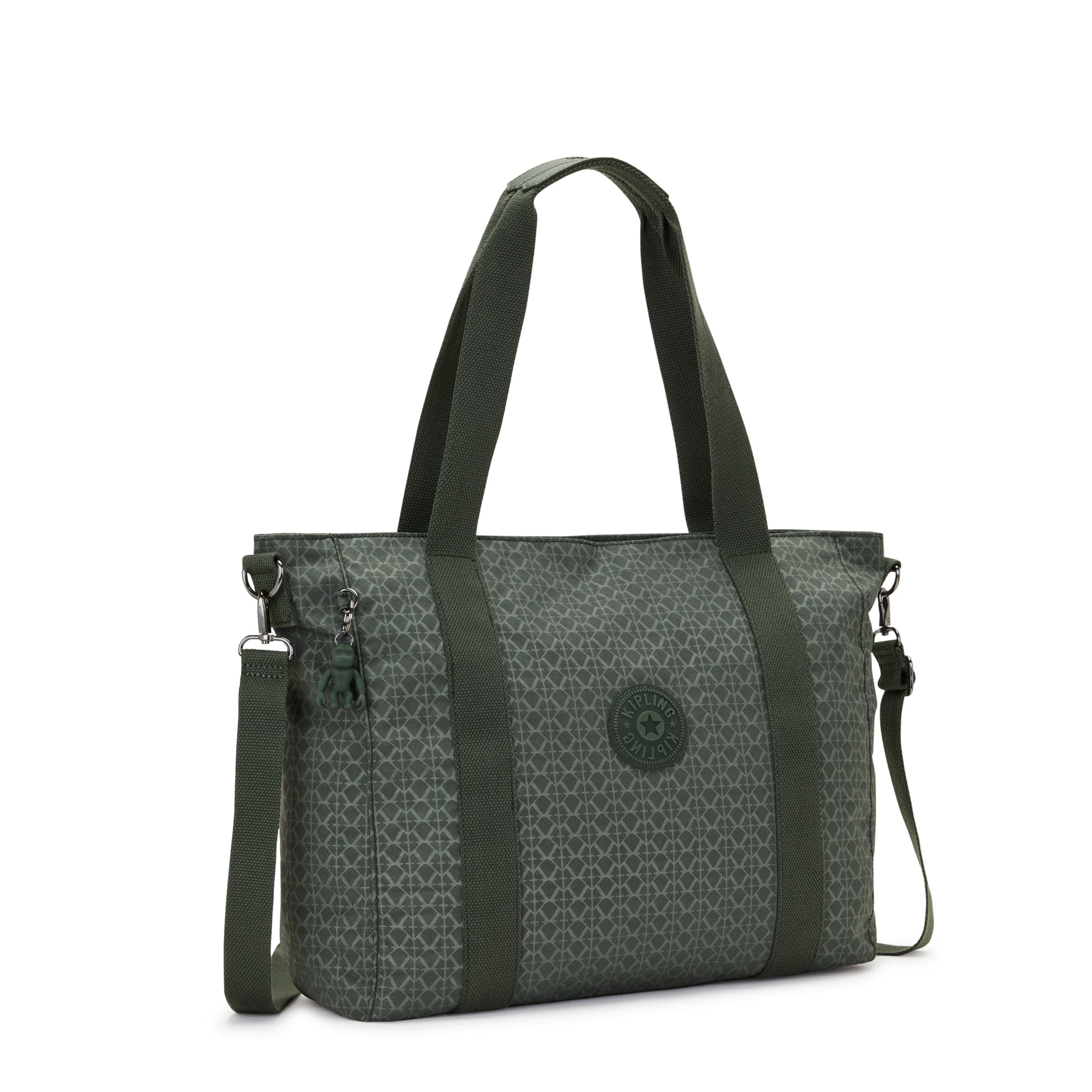 Kipling Asseni Sign Green Embosse Large Tote Bag C2I5651-F6C