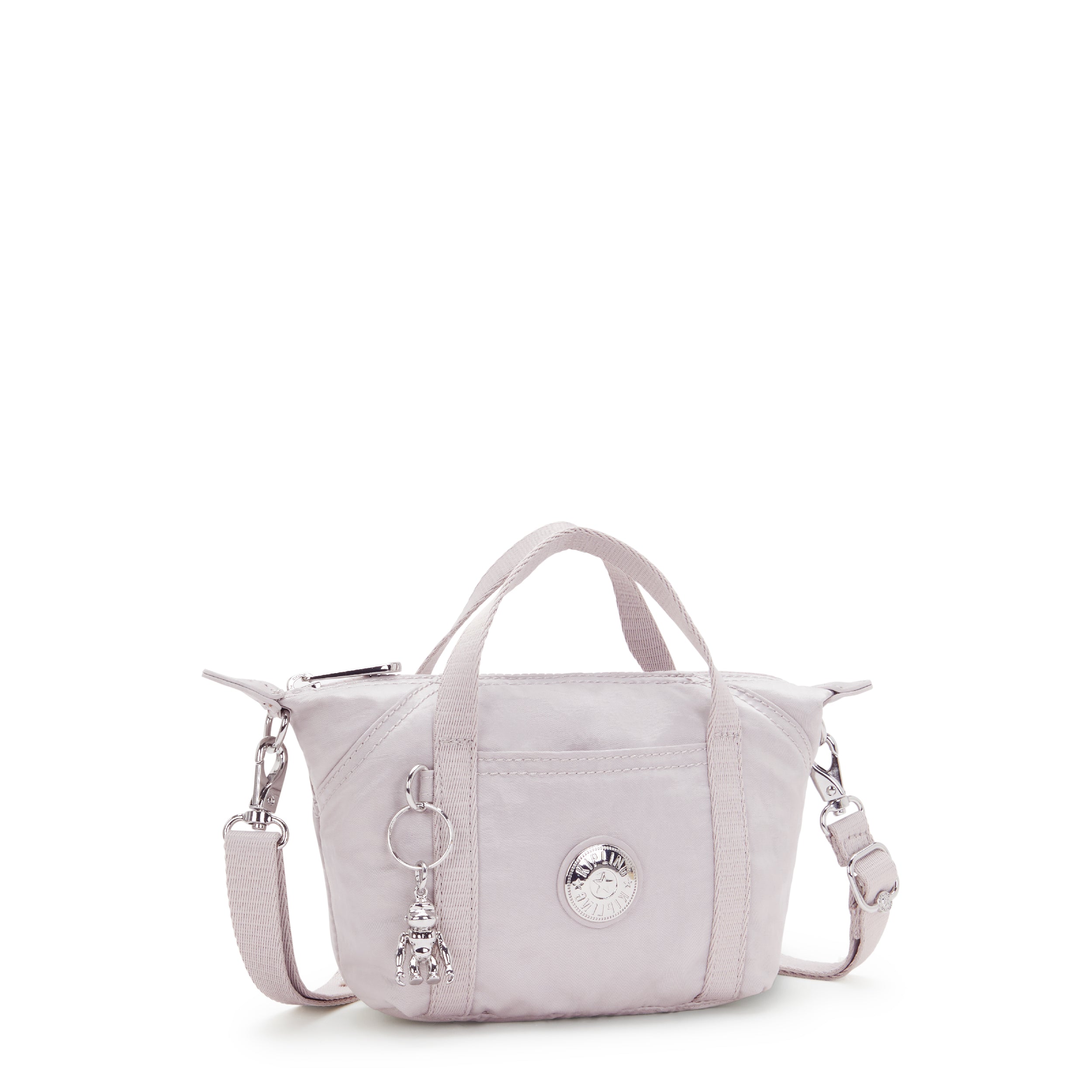 Kipling Art Compact Gleam Silver Small Crossbody Bag C2I7492-K6G