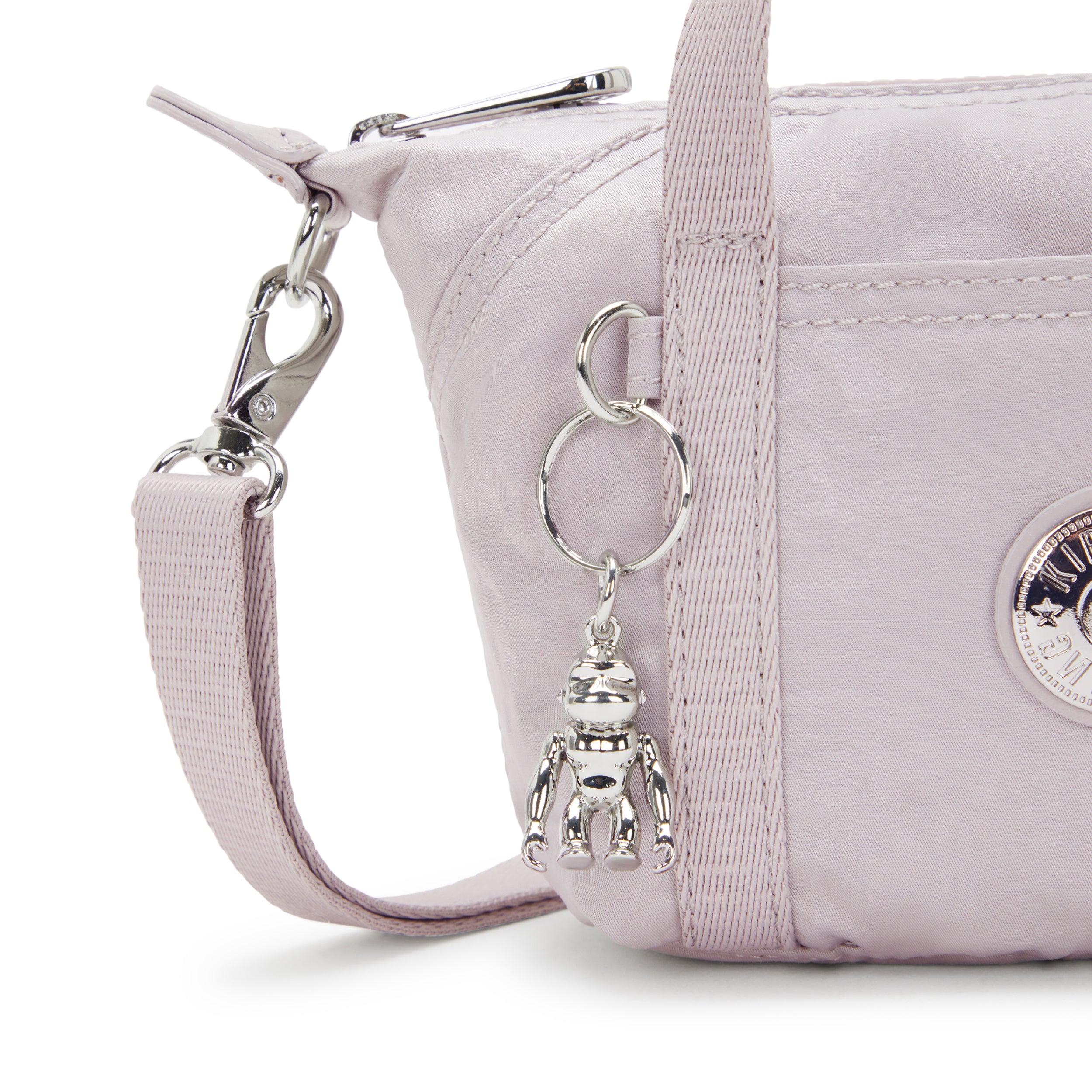 Kipling Art Compact Gleam Silver Small Crossbody Bag C2I7492-K6G