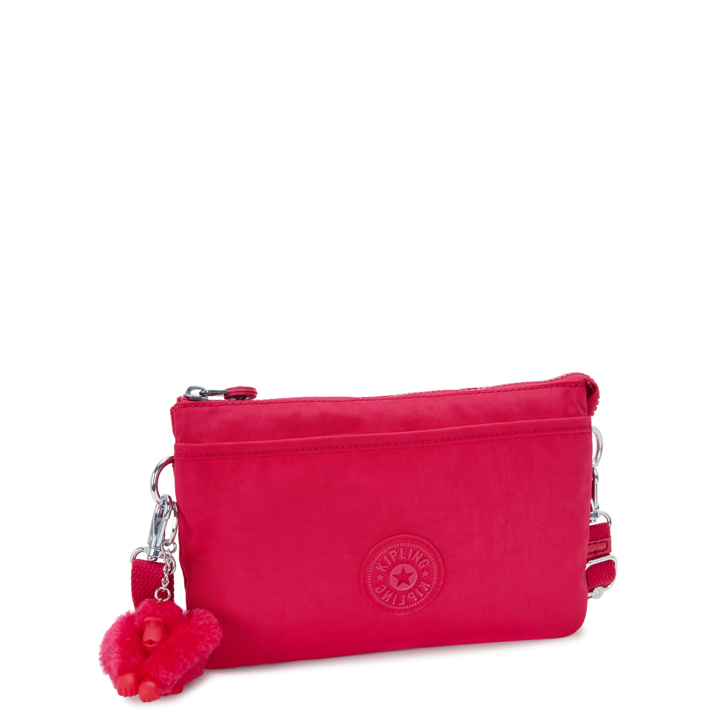 Kipling Riri Confetti Pink Large Pouch with Crossbody Strap C2I7590-T73