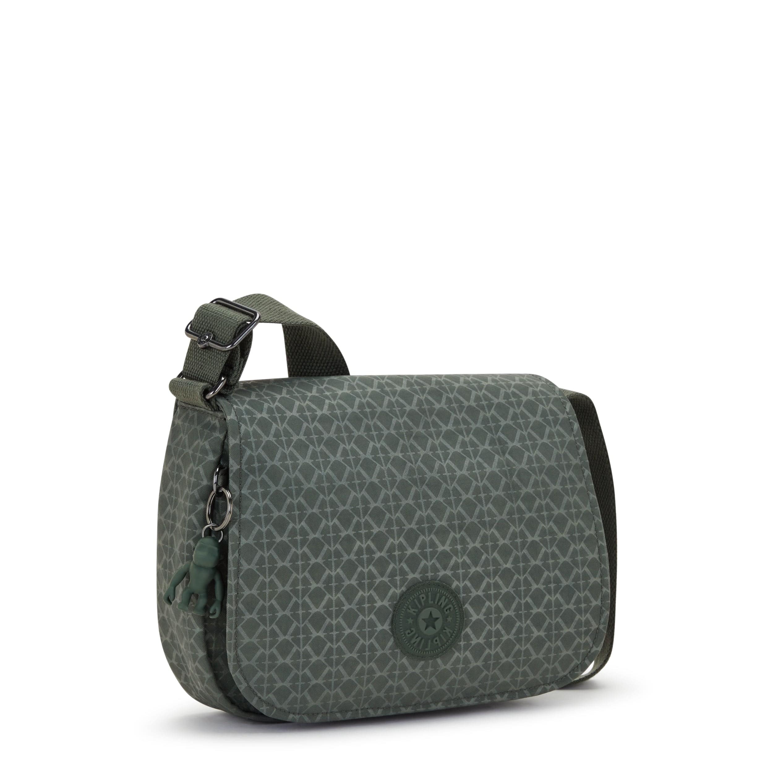 Kipling Loreen M Sign Green Embosse Medium Crossbody Bag C2I7677-F6C