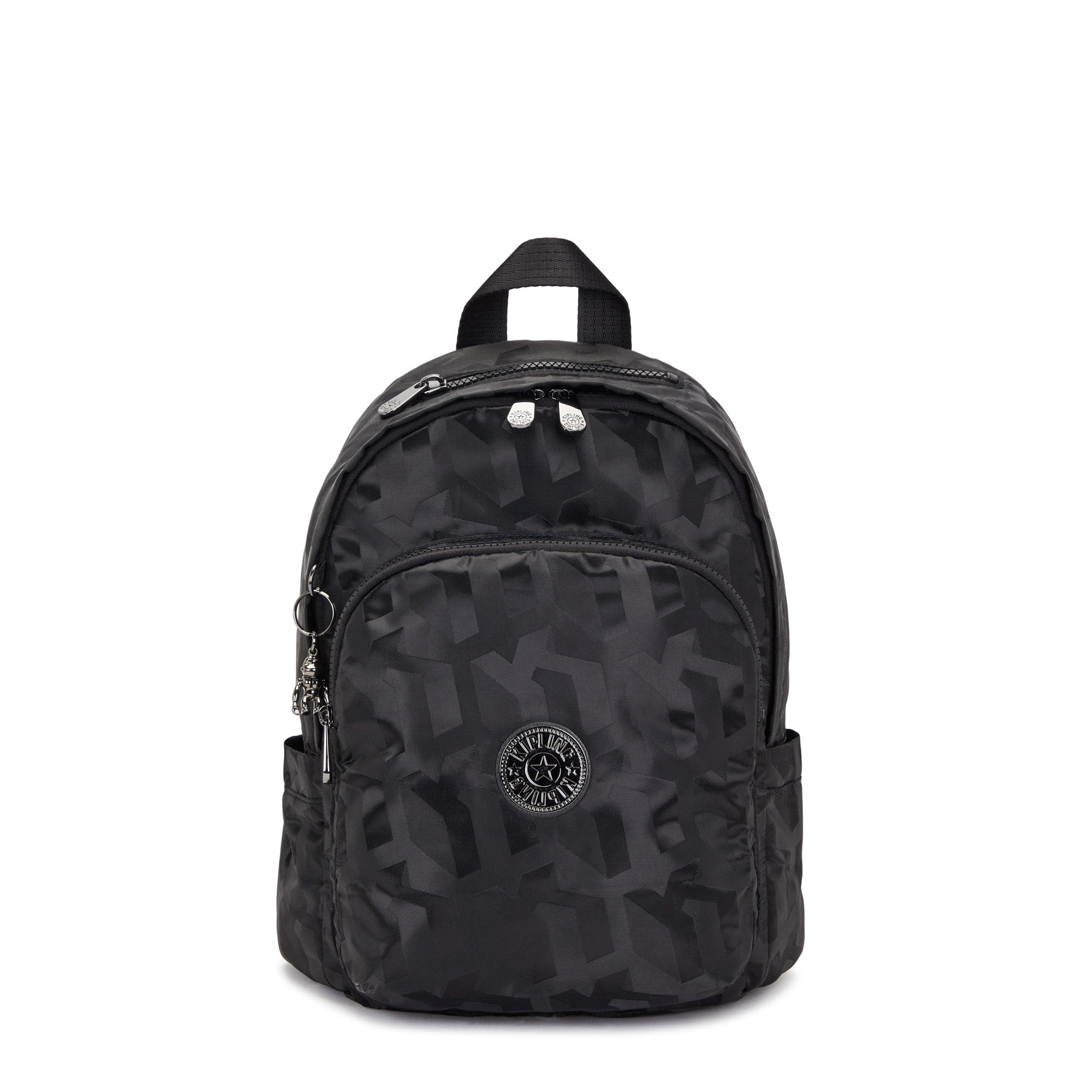 KIPLING-Delia-Medium Backpack-Black 3D K Jacquard-I7720-2NW