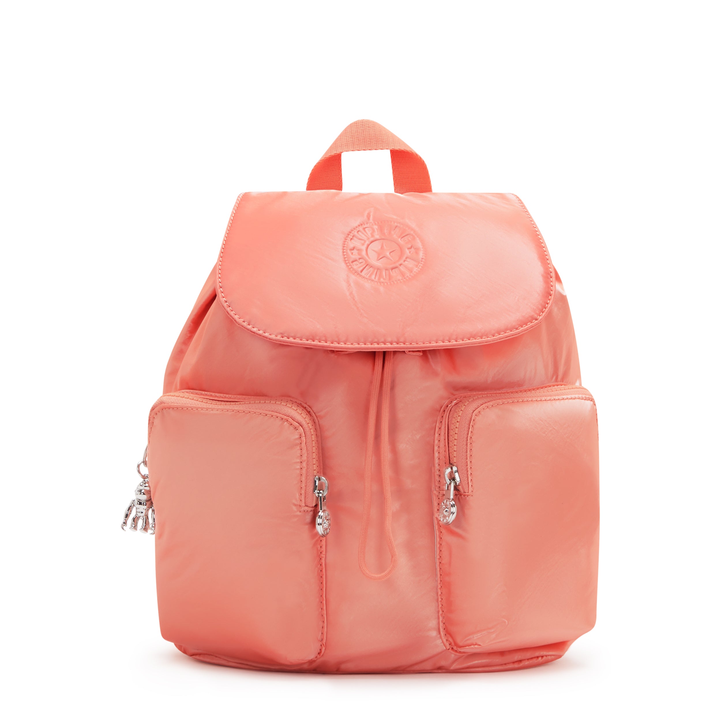 KIPLING-Anto S-Small Drawstring Backpack with Front Pockets-Peach Glam-I7751-S7W