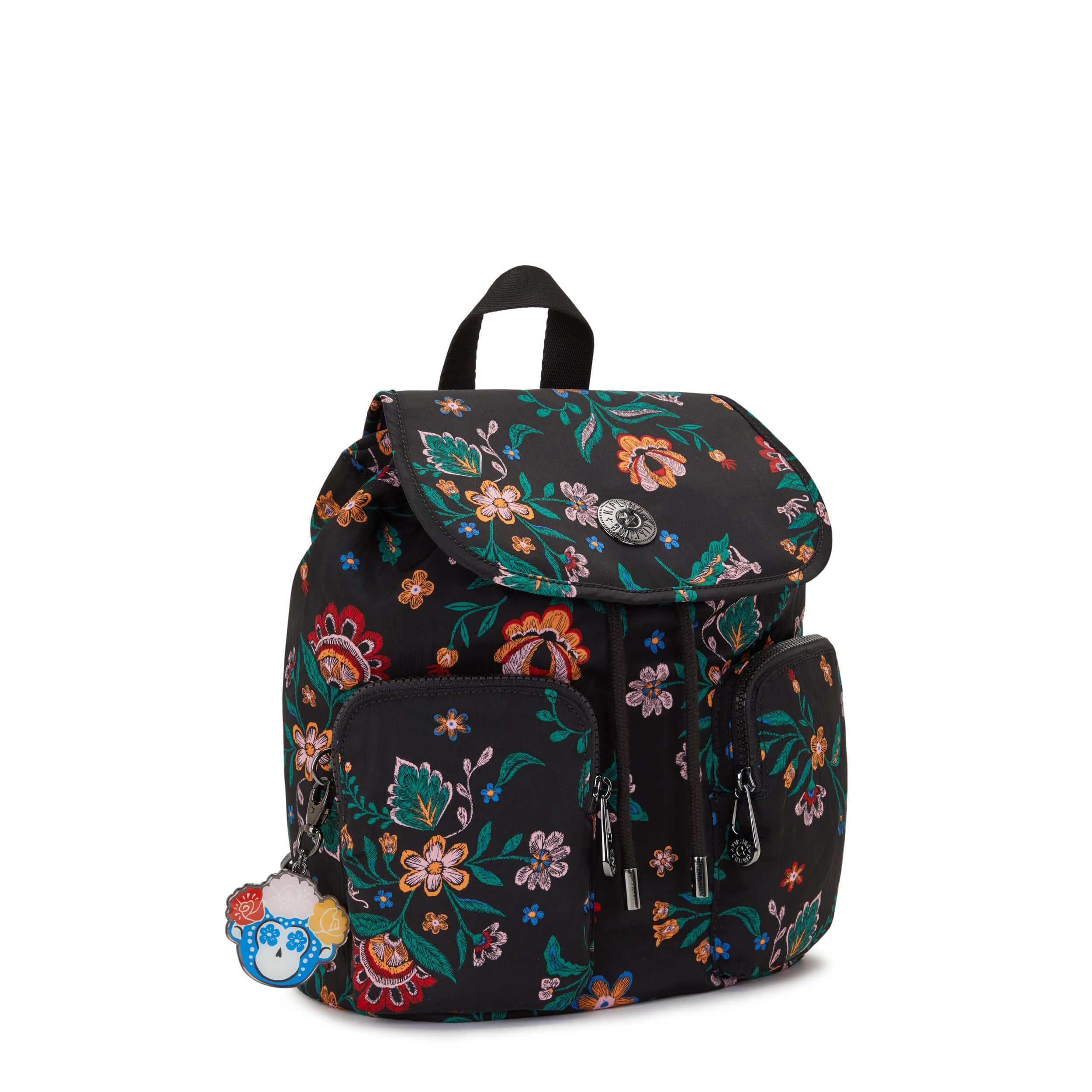 Kipling Anto S Frida Kahlo Floral Small Drawstring Backpack C2I7760-3NF