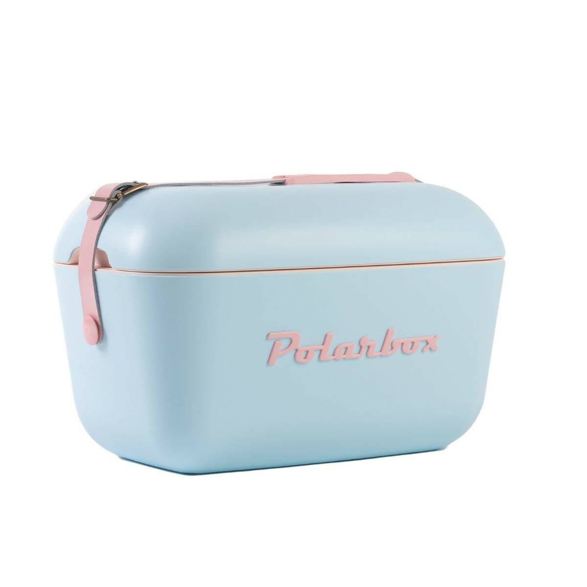 Polarbox 20L Pop Cooler Box with Leather Strap , Baby Rose,Sky Blue