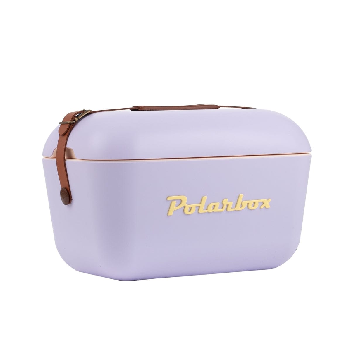 Polarbox 20L Classic Cooler Box with Leather Strap , Lilac & Yellow