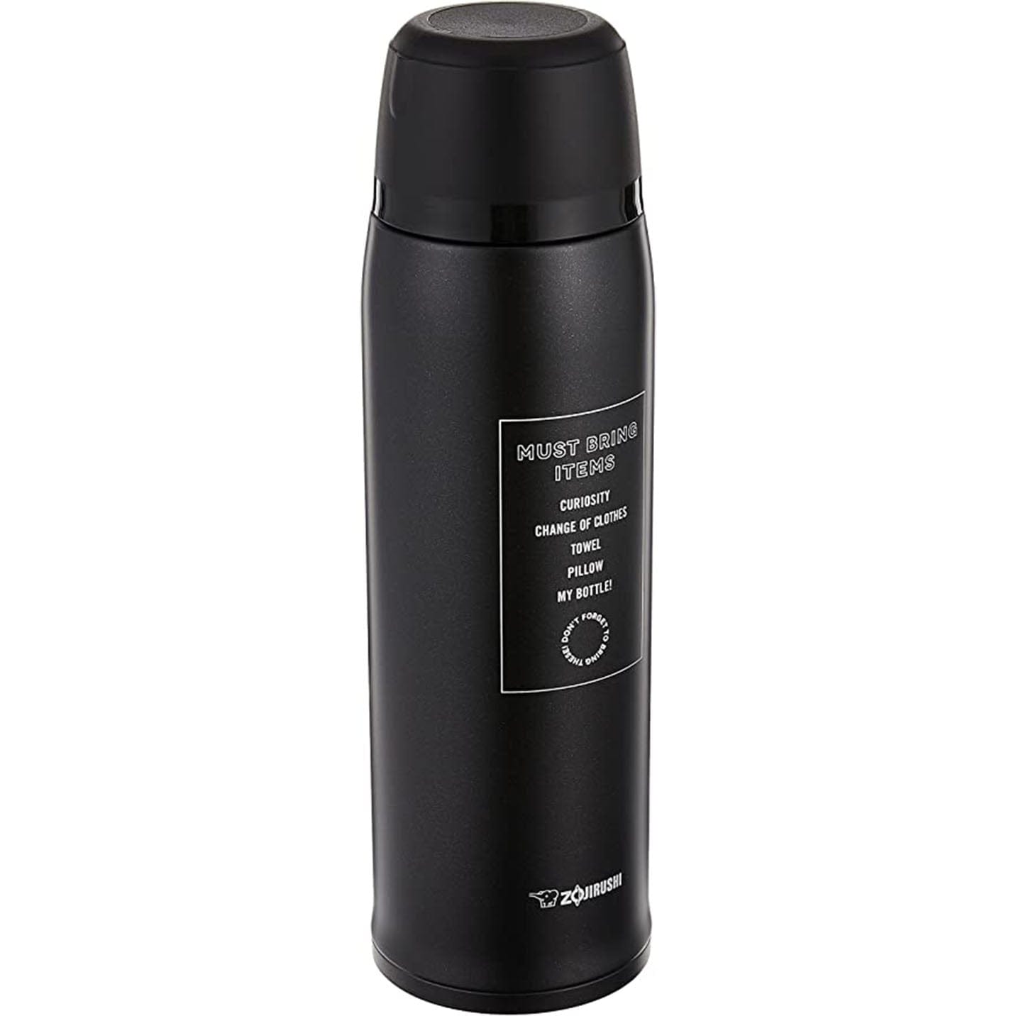 Zojirushi Stainless Steel Vacuum Flask With Cup, 1 Ltr Capacity, Black