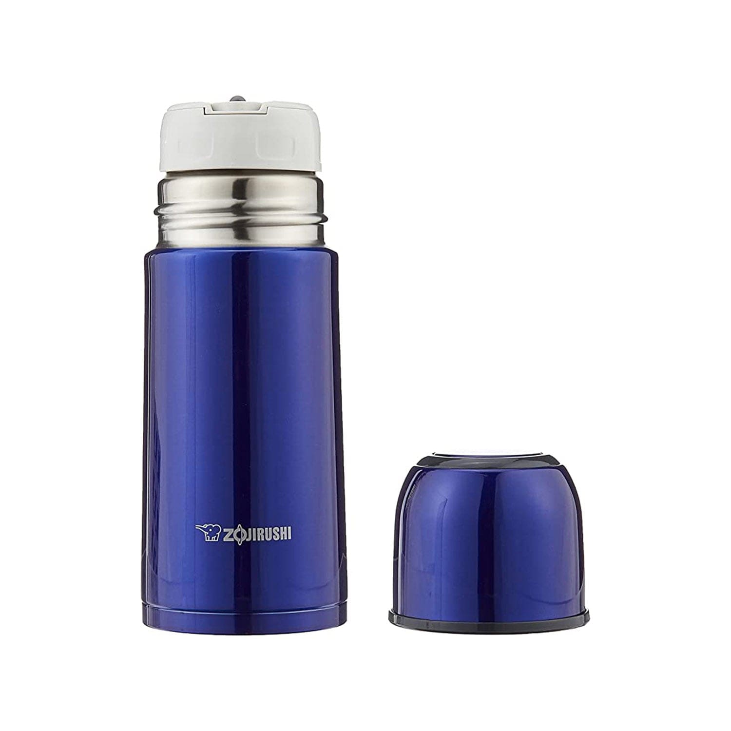 Zojirushi Stainless Steel Flask With Cup, 0-35 Ltr Capacity, Blue