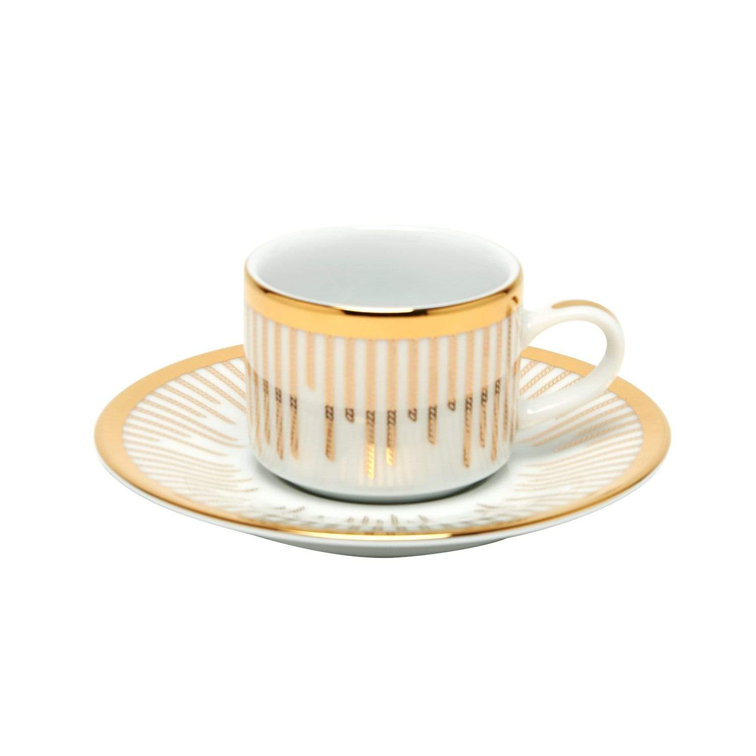 DANKOTUWA KANE GOLD 6+6 COFFEE COFFEE CUP AND SAUCER - KANE-0692/693