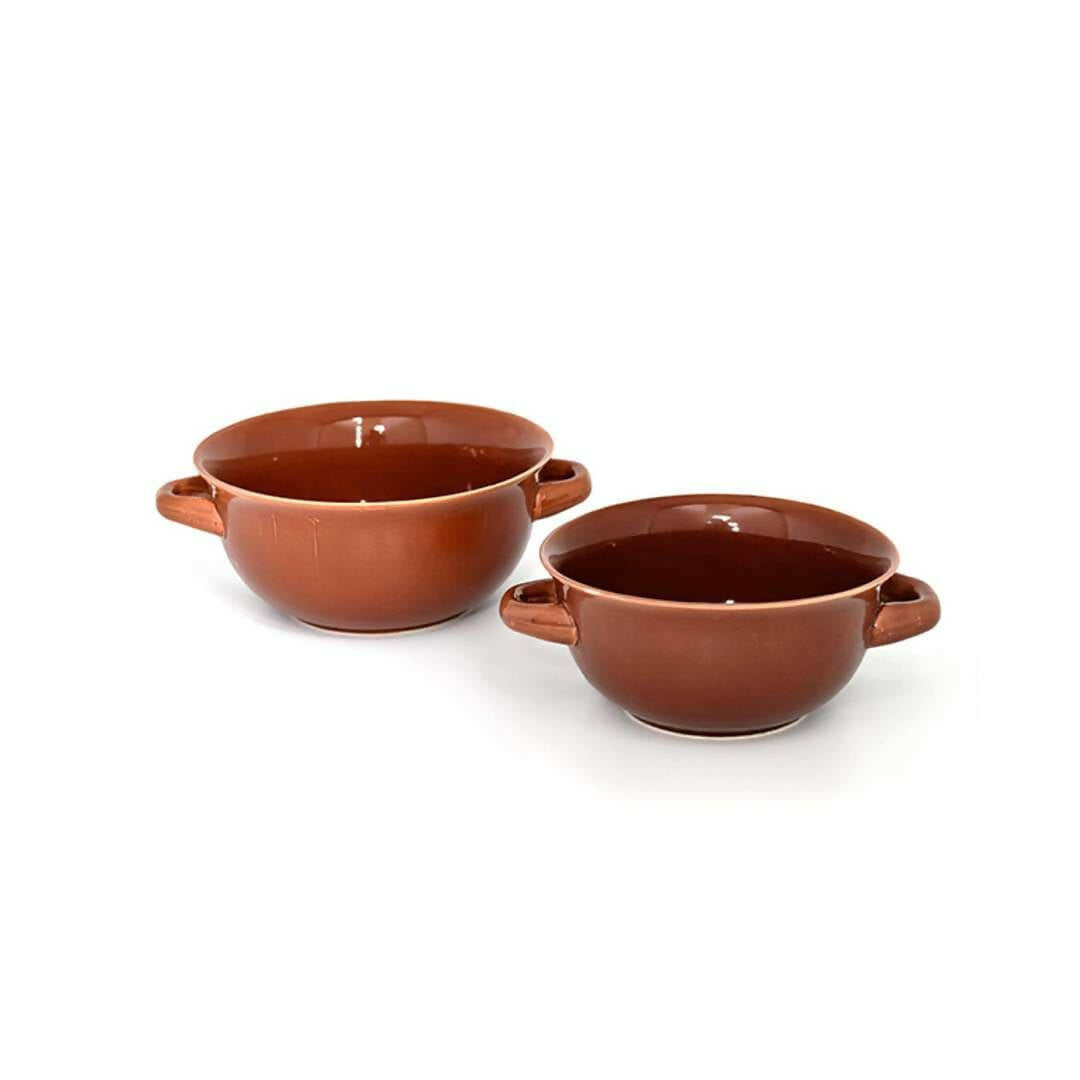 Che Brucia Brown Procelain Soup Bowl