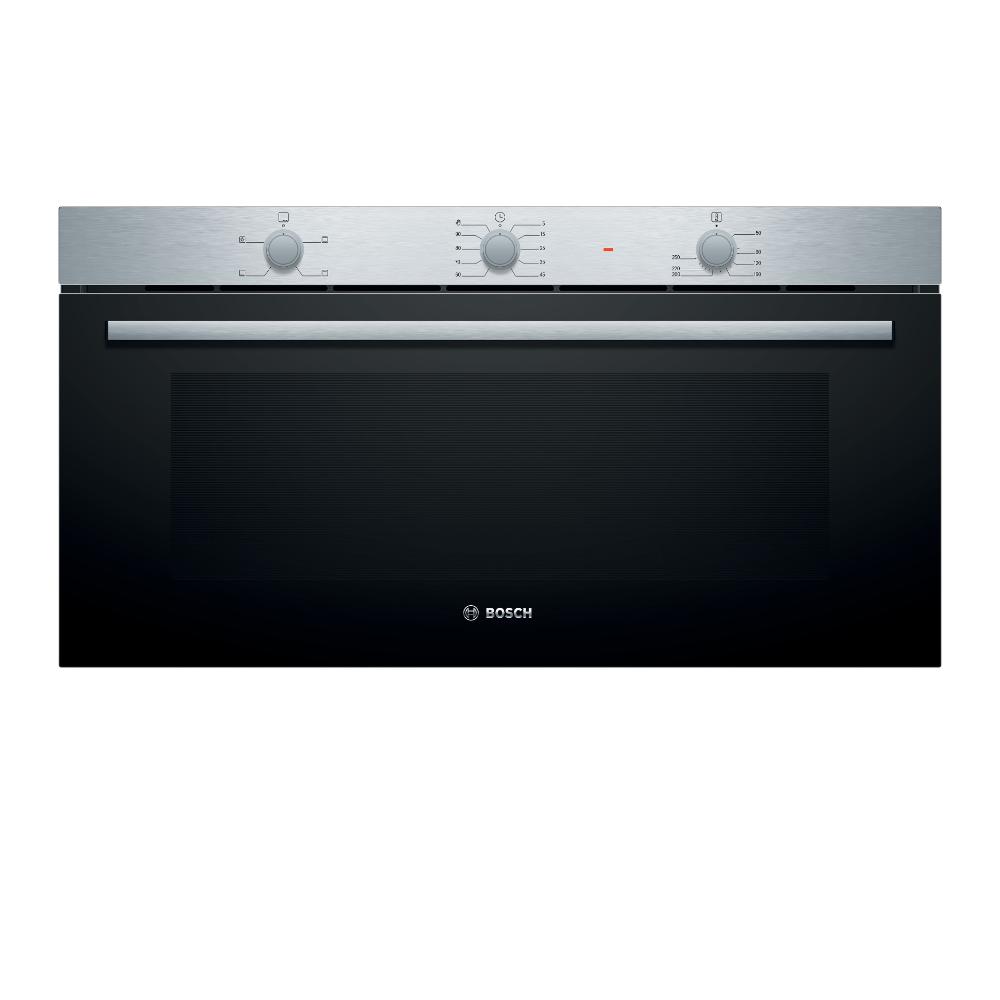 Bosch Series 2 Built In oven, 90x48 cm Size, 85 Liter Capacity, Full Glass Inner Door with Extra Large Capacity Oven with Grey Enamel, VBC011BR0M, Stainless Steel, 1 Year Manufacturer Warranty