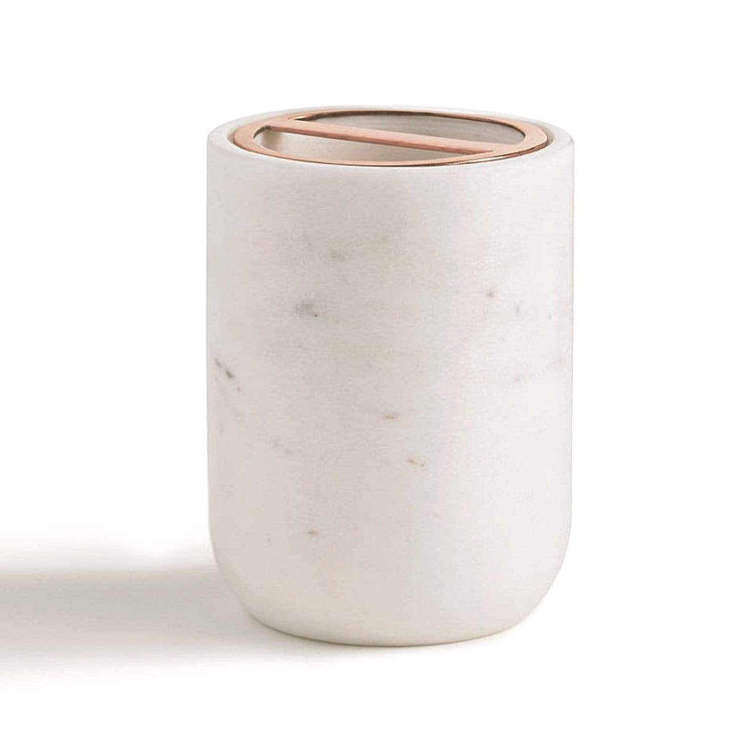 Kassatex Pietra Calacatta Marble Toothbrush Holder - White - APT-TBH